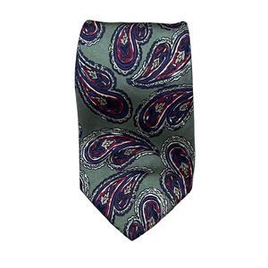 Robert Talbott Studio Mens Tie Green Multi Floral 100% Silk‎ 58.5"L X 3.75"W